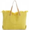 Kožené kabelka shopper bag Vittoria Gotti žltá V5902